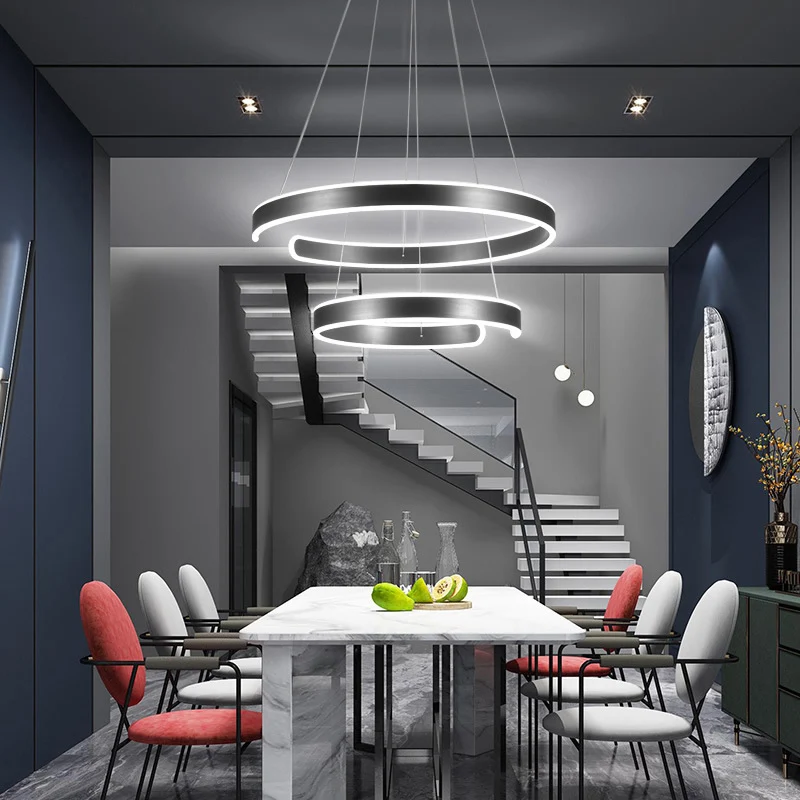 Kit d'assemblage pour Lustre de Restaurant de forme géométrique, luminaire suspendu contemporain en aluminium à LED