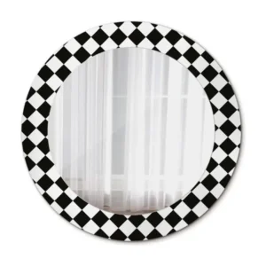 Kit d'assemblage pour Miroir rond décoratif - Bureau d'échecs - 60 cm