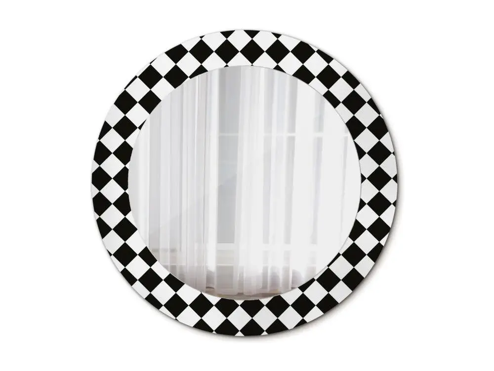 Kit d'assemblage pour Miroir rond décoratif - Bureau d'échecs - 60 cm