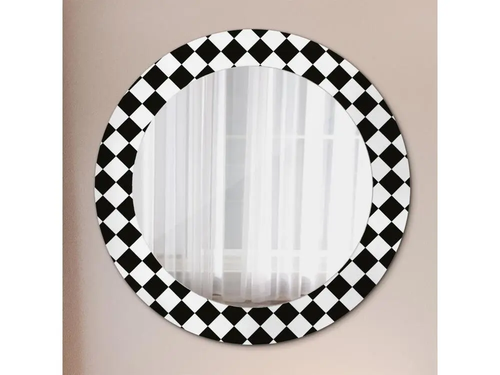 Kit d'assemblage pour Miroir rond décoratif - Bureau d'échecs - 60 cm