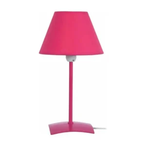 KOLA - Lampe de chevet droit métal rose pour une organisation optimale