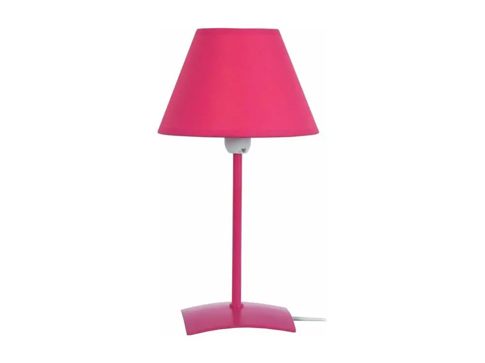 KOLA - Lampe de chevet droit métal rose pour une organisation optimale