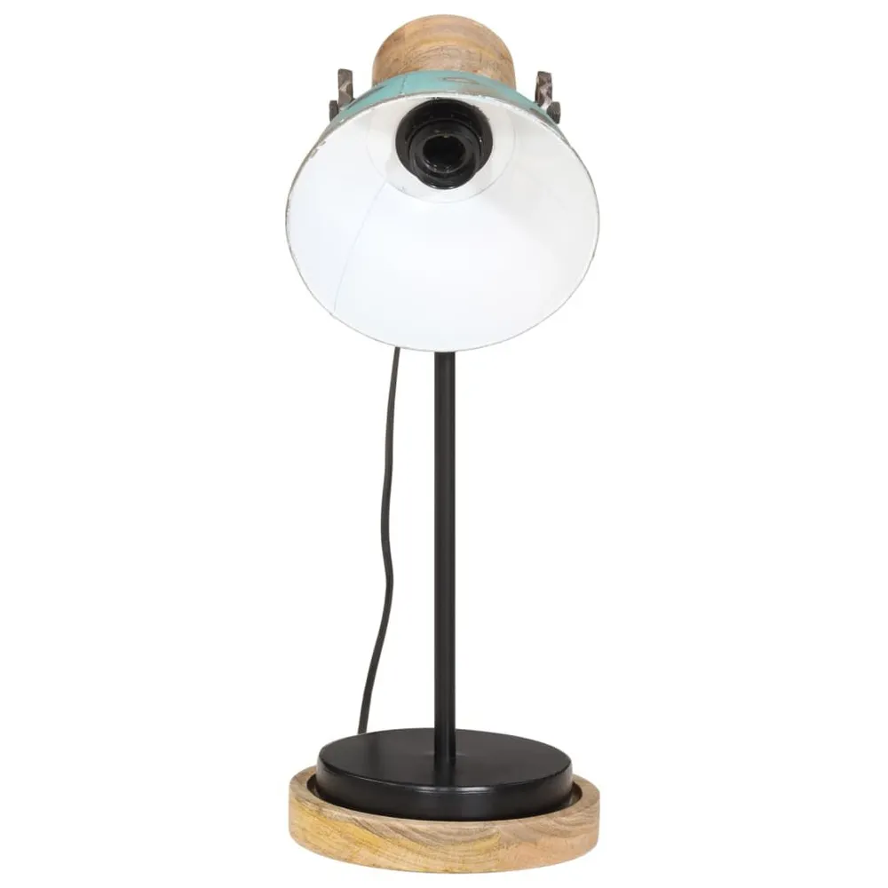 Lampe de bureau 25 W bleu délavé 17x17x50 cm E27 avec compartiments intégrés