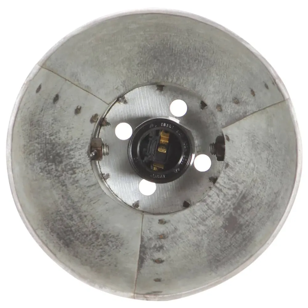 Lampe de bureau industrielle Argenté Rond 58x18x90 cm E27 en tissu respirant