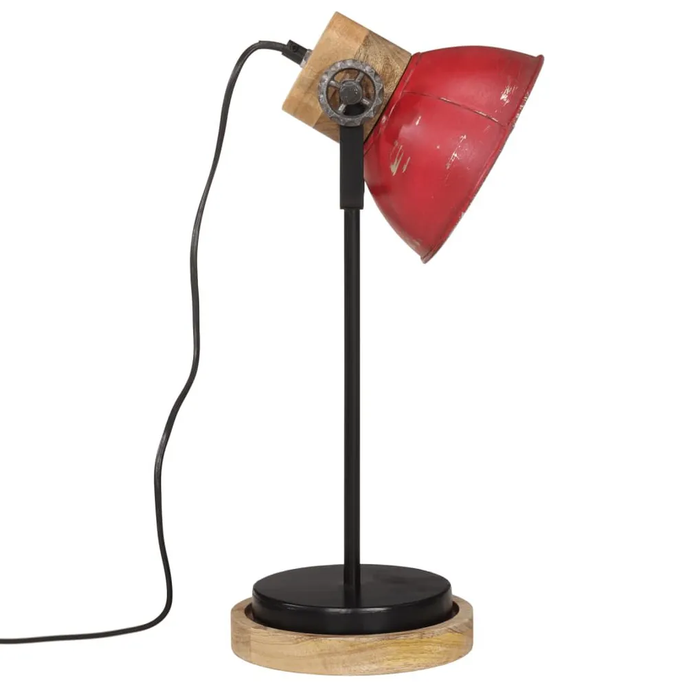 Lampe de bureau 25 W rouge délavé 17x17x50 cm E27 avec compartiments intégrés