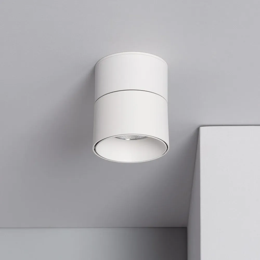 Lampe murale ronde en aluminium blanc Récent Onuba 15W LED avec compartiments intégrés