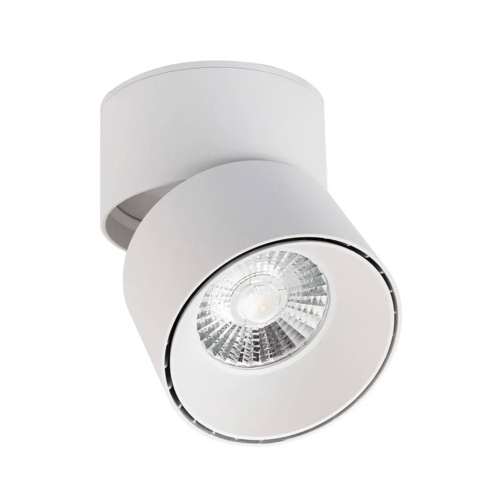 Lampe murale ronde en aluminium blanc Récent Onuba 15W LED avec compartiments intégrés