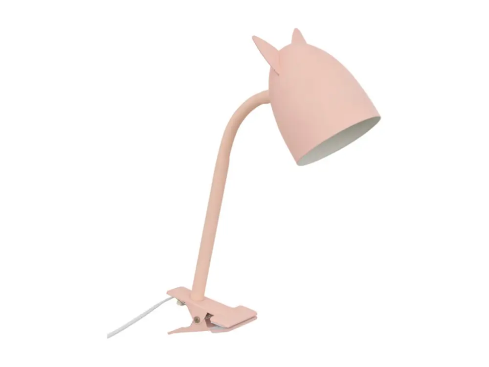 Lampe à pince rose 38x10x13cm avec compartiments intégrés