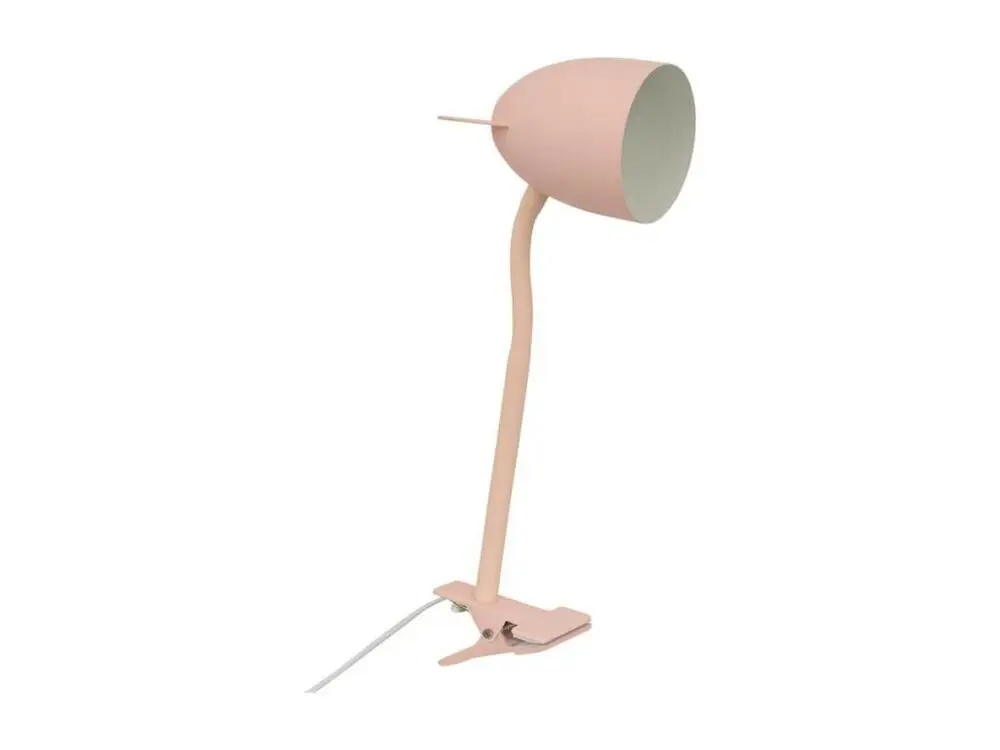 Lampe à pince rose 38x10x13cm avec compartiments intégrés