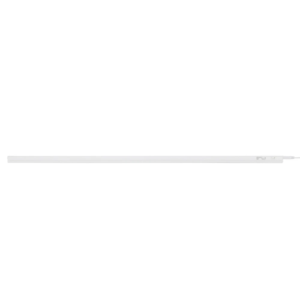 Lampe sous meuble LED Hephaistos, blanc, longueur 117 cm pour un espace de travail ordonné