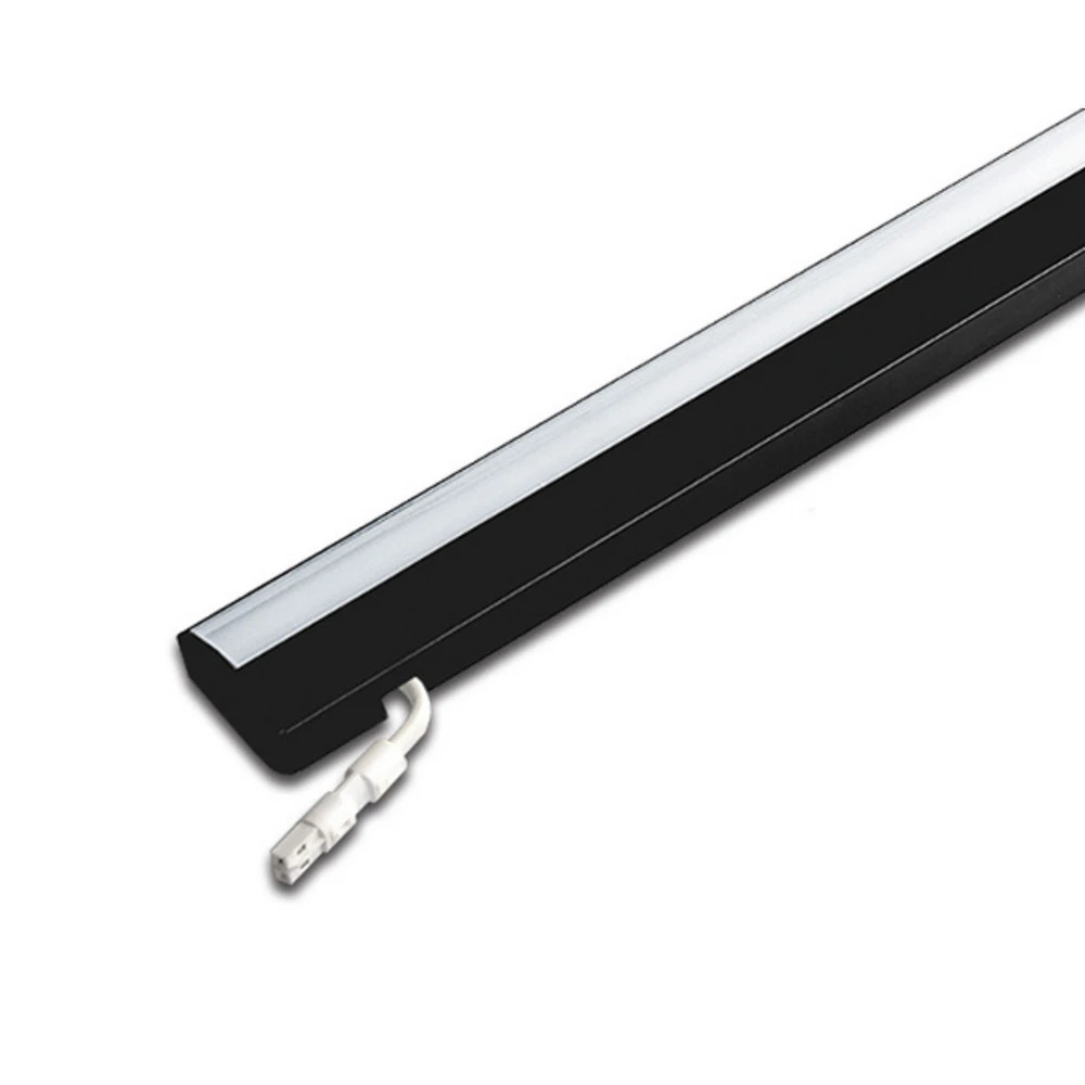 Lampe sous meuble LED ModuLite F, noir, 90 cm, 3.000 K, alu compatible avec la plupart des bureaux
