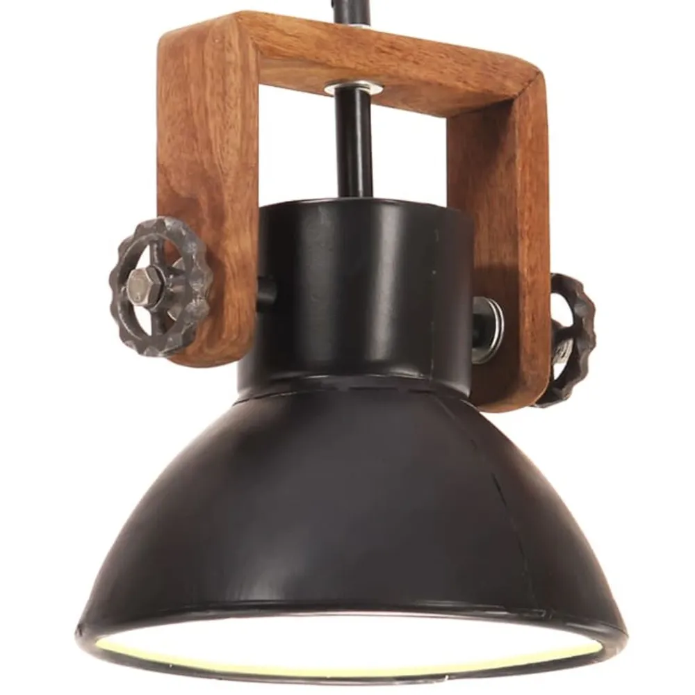 Lampe suspendue industrielle 25 W Noir Rond 19 cm E27 pour un espace de travail ordonné