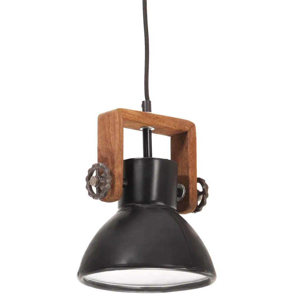 Lampe suspendue industrielle 25 W Noir Rond 19 cm E27 pour un espace de travail ordonné