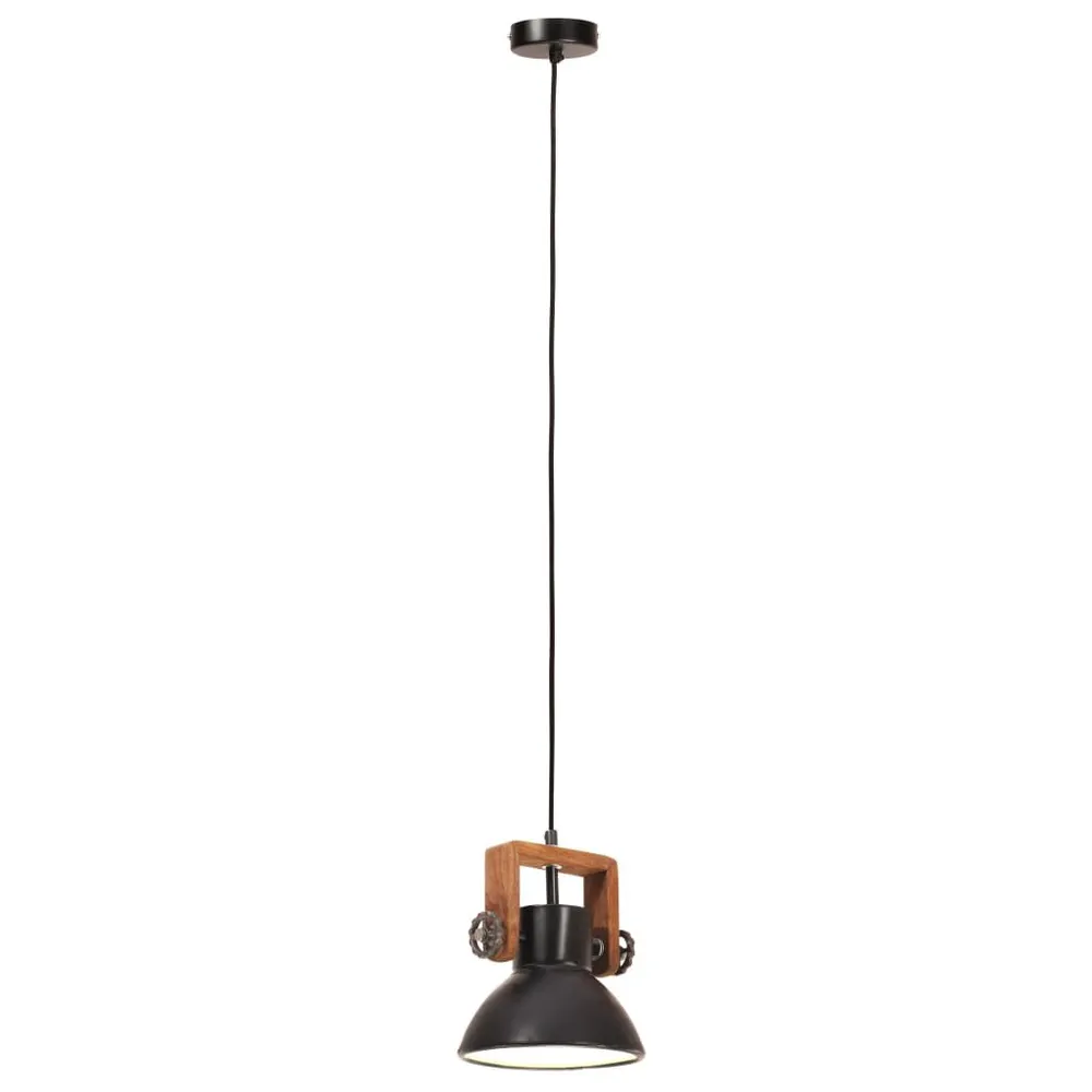 Lampe suspendue industrielle 25 W Noir Rond 19 cm E27 pour un espace de travail ordonné