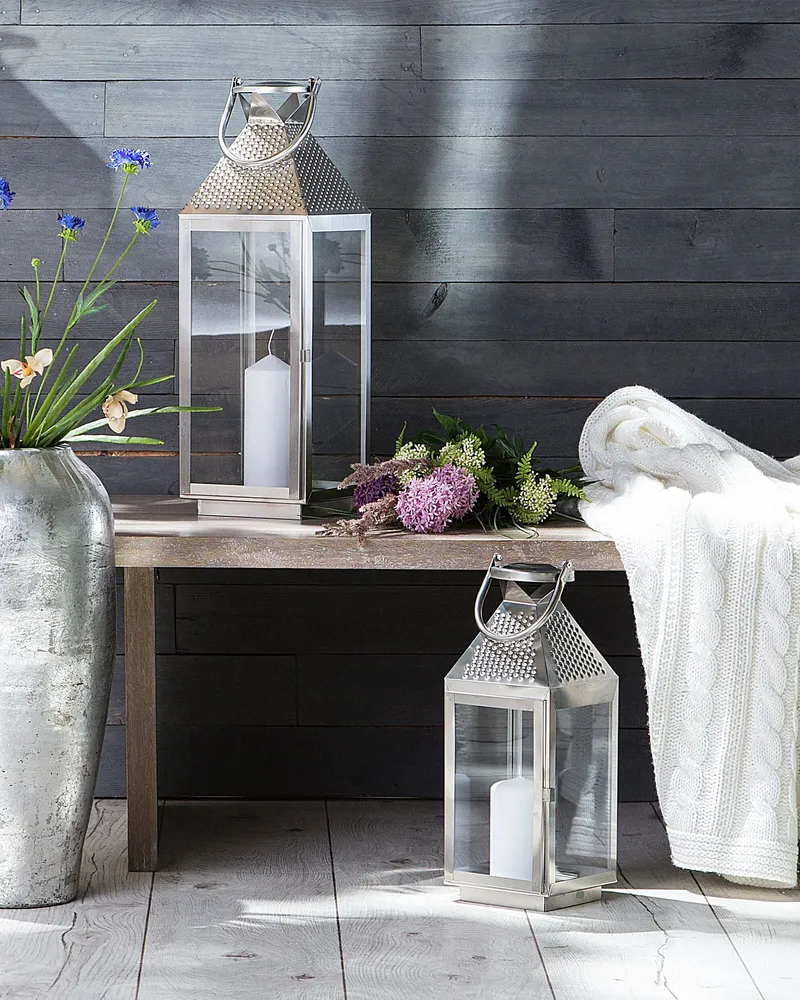 Lantern BALI Acier Silver