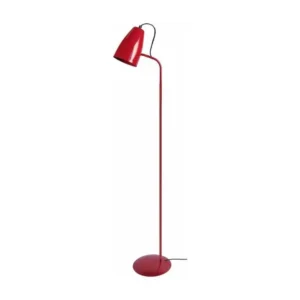 LARSEN - lampadaire liseuse articulé métal rouge compatible avec la plupart des bureaux