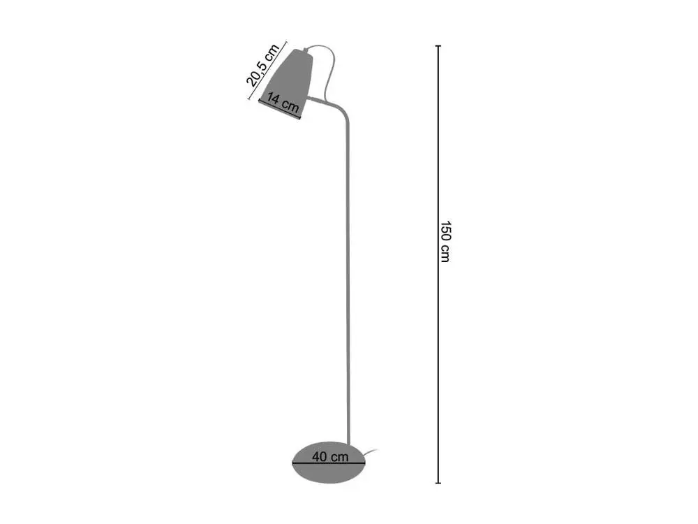 LARSEN - lampadaire liseuse articulé métal rouge compatible avec la plupart des bureaux