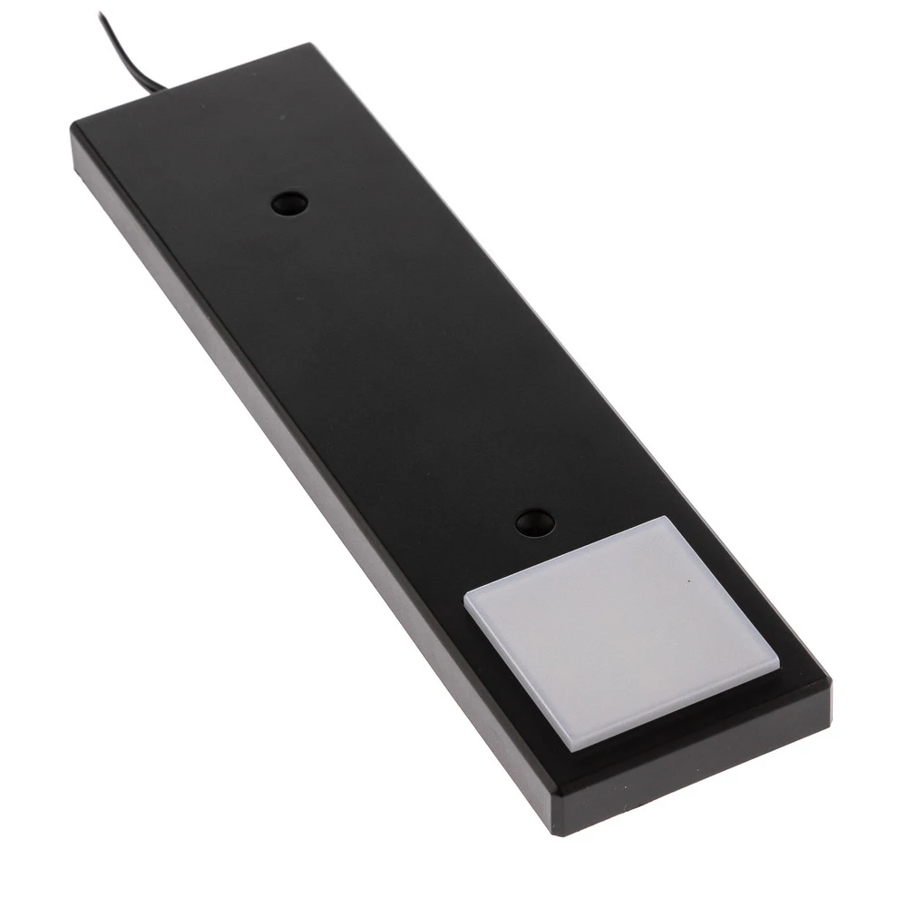 Lindby Amaryll lampe sous meuble LED, set de 3, noir en tissu respirant
