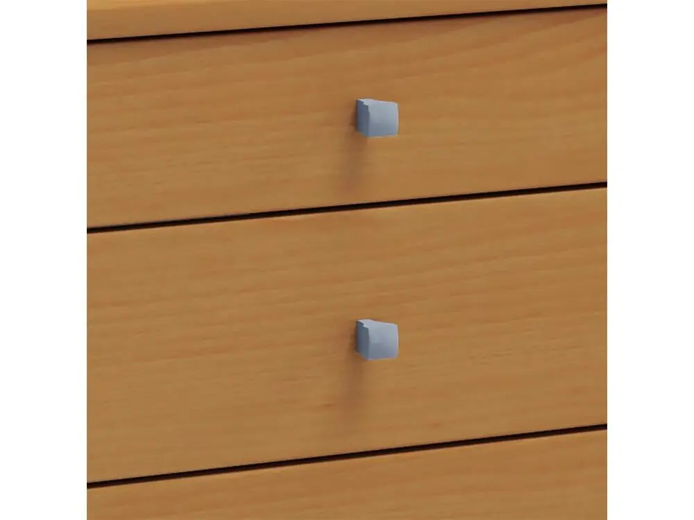 Lona Commode de bureau sur roulettes avec 4 tiroirs, imitation hêtre. - Conforme aux Normes de Sécurité