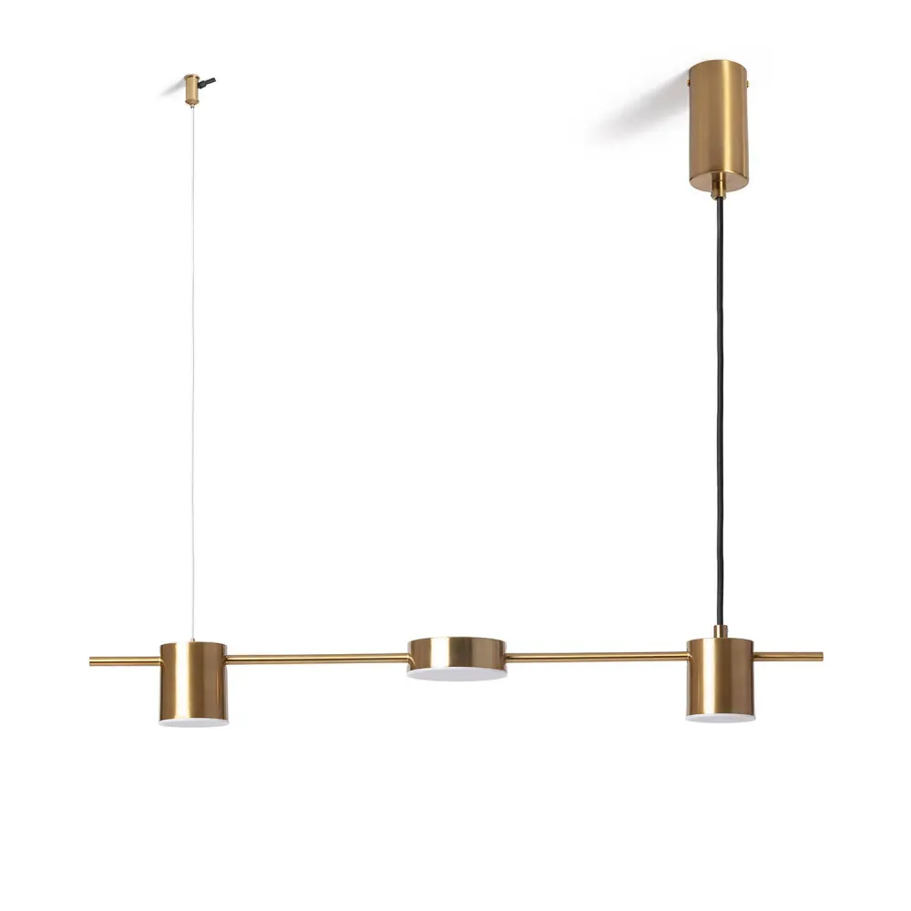 Lustre métallique Auzoa avec éclairage LED intégré pour bureau à hauteur variable