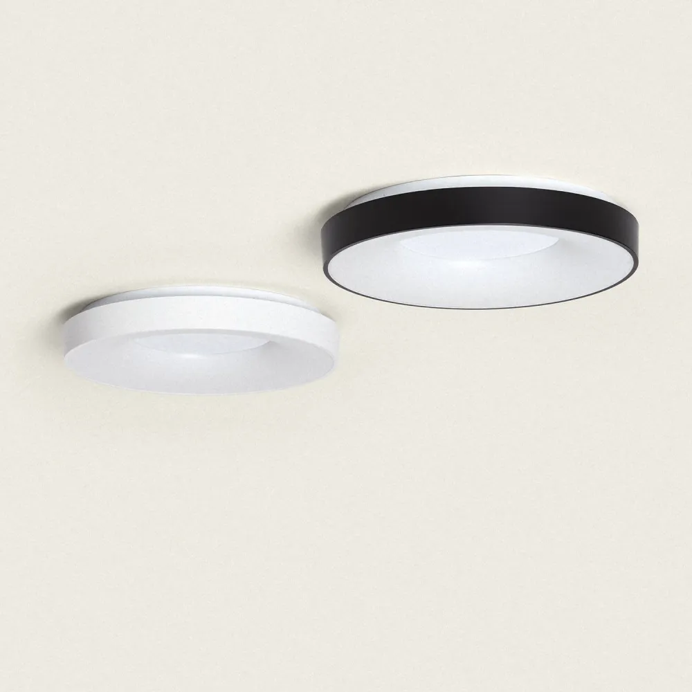Lustre rond en métal avec LED 24W et température de couleur ajustable pour poste de travail réglable