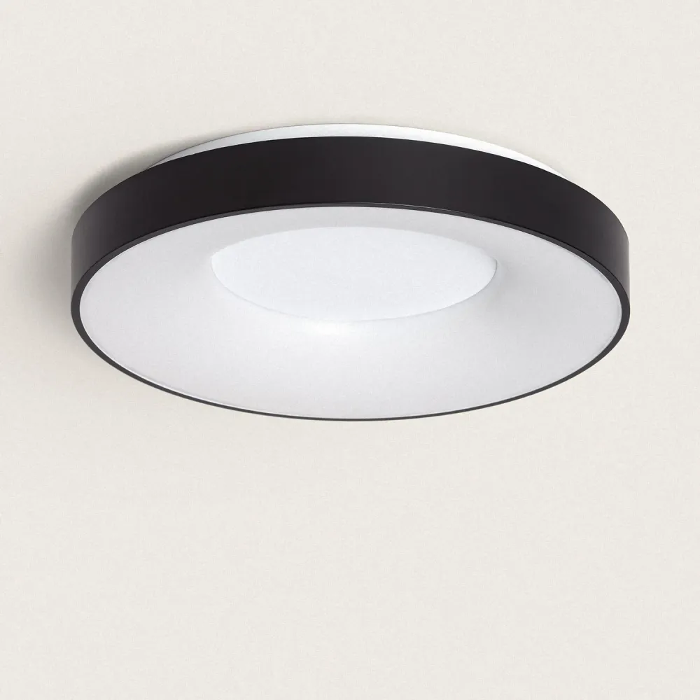 Lustre rond en métal avec LED 24W et température de couleur ajustable pour poste de travail réglable