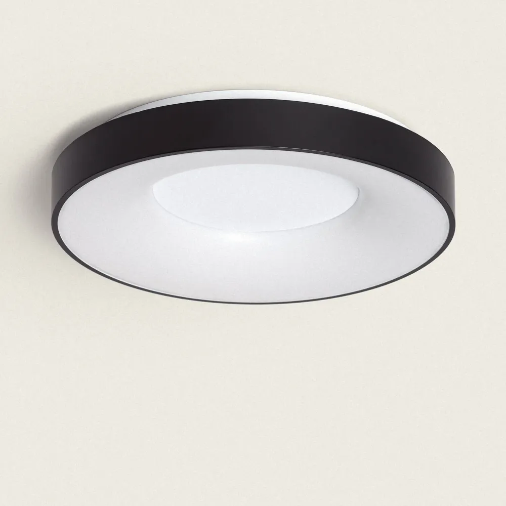 Lustre rond en métal avec LED 24W et température de couleur ajustable pour poste de travail réglable