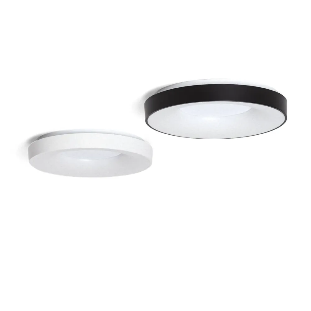 Lustre rond en métal avec LED 24W et température de couleur ajustable pour poste de travail réglable