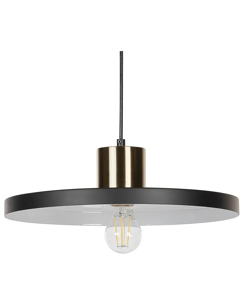 Metal Pendant Lamp Noir jais BOGAN avec Garantie 2 Ans