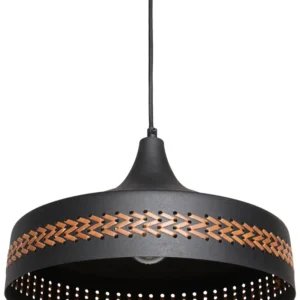 Metal Pendant Lamp Noir jais MAMEYES pour un espace de travail ordonné