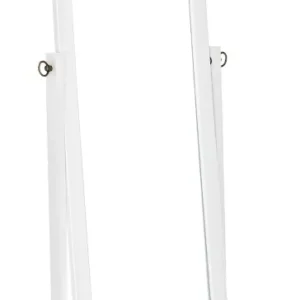 Miroir sur pied avec roulettes forme miroir rectangle 113 x 28 cm en bois blanc 10_0003726 avec revêtement anti-rayures