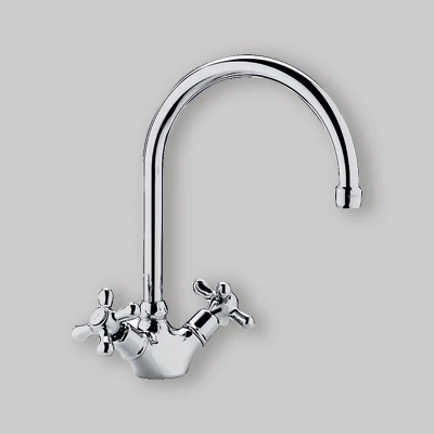 Miscelatore Lavello Monoforo Con Canna Ad Ombrello Iris Bronzo