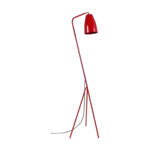 OLOF - lampadaire liseuse articulé métal rouge pour un espace de travail ordonné