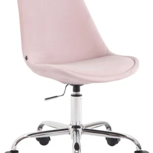 Organisateur de câbles Chaise de bureau sur roulettes en tissu velours rose BUR10353