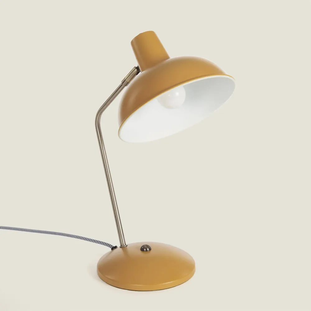 Organisateur de câbles Lampe de bureau Sahani en métal avec éclairage LED souple