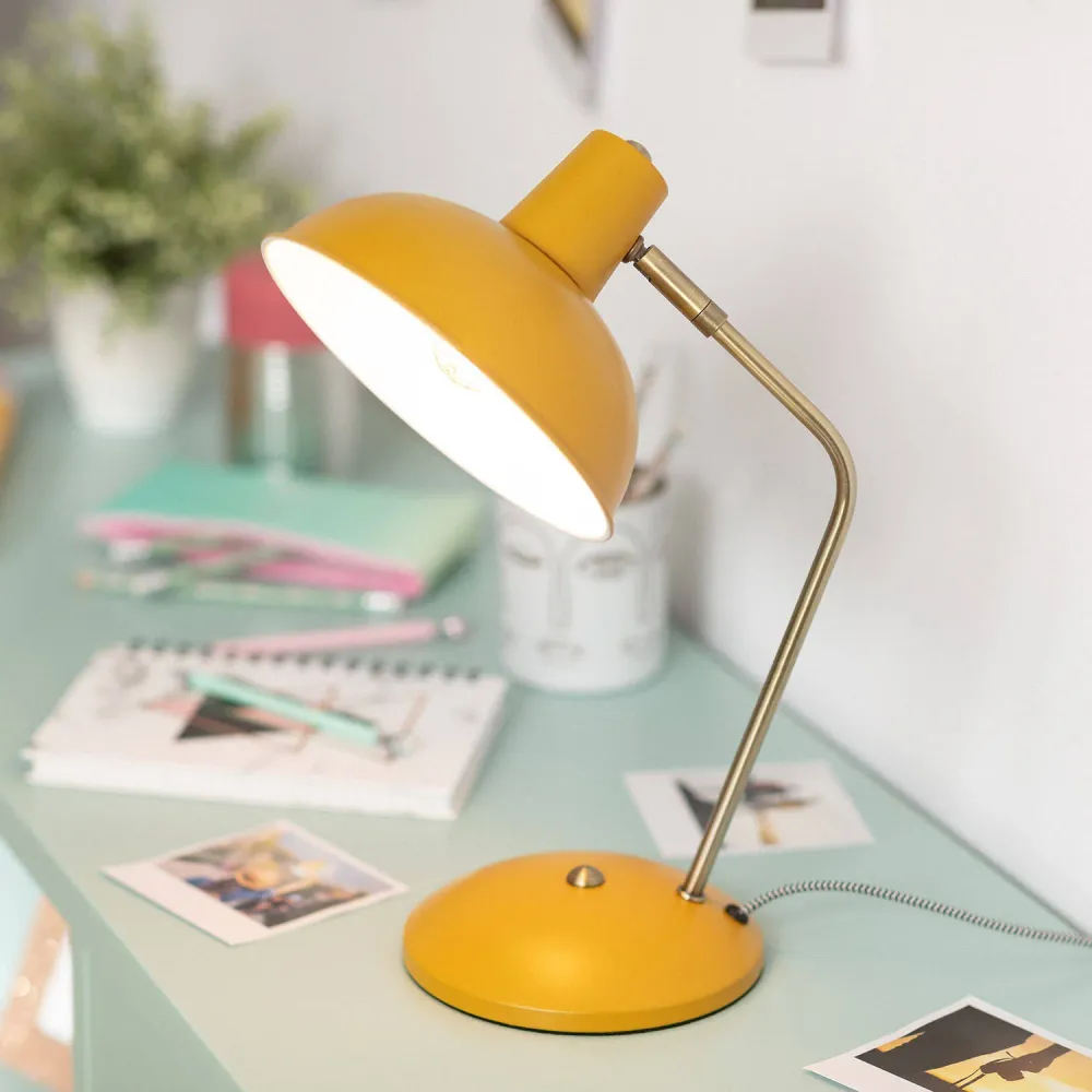 Organisateur de câbles Lampe de bureau Sahani en métal avec éclairage LED souple