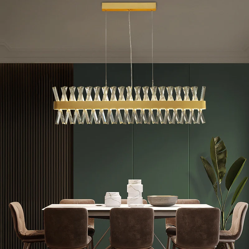 Organisateur de câbles Le lustre rond contemporain allume les plafonniers pendants en cristal manifeste pour la table à ma...