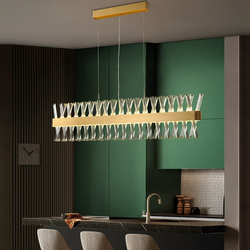 Organisateur de câbles Le lustre rond contemporain allume les plafonniers pendants en cristal manifeste pour la table à ma...