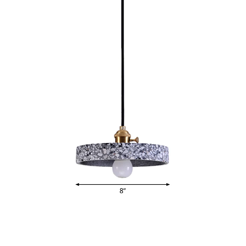 Organisateur de câbles Runde Nachttisch-Hängeleuchte, Terrazzo-Single-Simplicity-Pendelleuchte mit Drehschalter