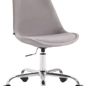 Pieds antidérapants pour Chaise de bureau sur roulettes en tissu velours gris BUR10352