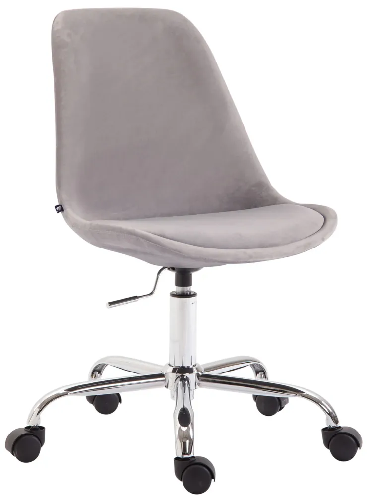 Pieds antidérapants pour Chaise de bureau sur roulettes en tissu velours gris BUR10352