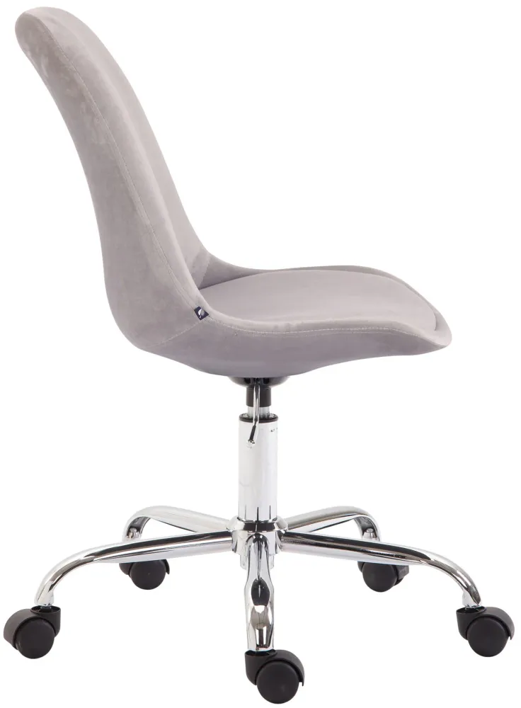 Pieds antidérapants pour Chaise de bureau sur roulettes en tissu velours gris BUR10352