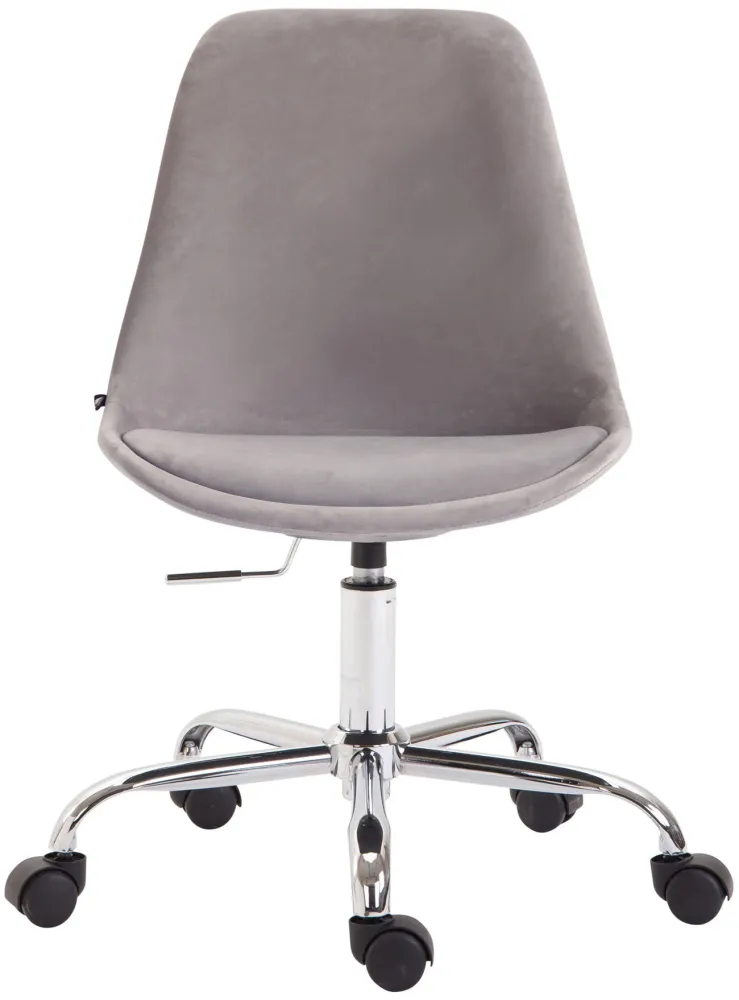 Pieds antidérapants pour Chaise de bureau sur roulettes en tissu velours gris BUR10352