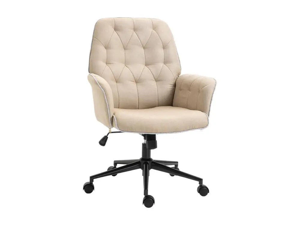 Pieds antidérapants pour Fauteuil de bureau chaise de bureau hauteur réglable roulettes pivotant 360° tissu chanvre 69L x...