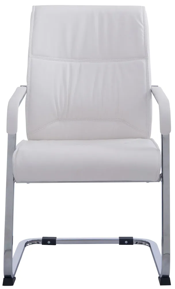 Pieds antidérapants pour Fauteuil de bureau sans roulettes chaise visiteur sans roulettes jusqu'à 260kg en VINYLE blanc 10...