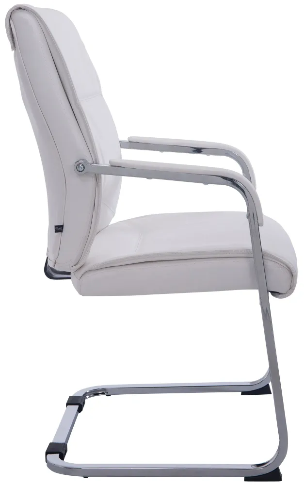 Pieds antidérapants pour Fauteuil de bureau sans roulettes chaise visiteur sans roulettes jusqu'à 260kg en VINYLE blanc 10...