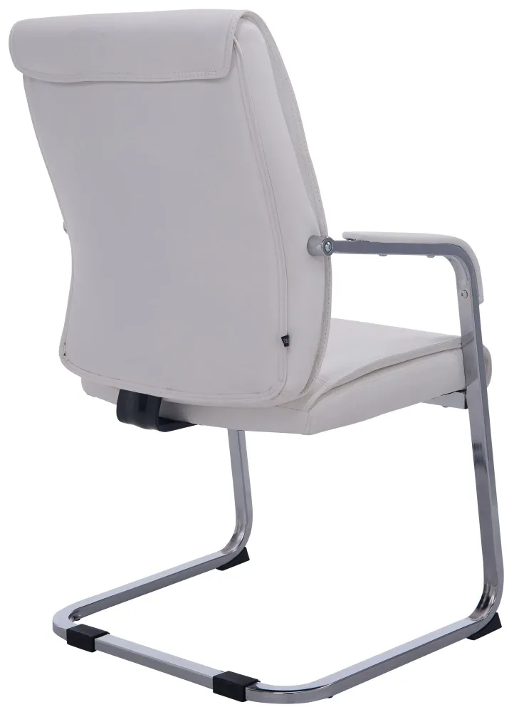 Pieds antidérapants pour Fauteuil de bureau sans roulettes chaise visiteur sans roulettes jusqu'à 260kg en VINYLE blanc 10...