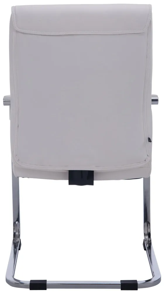 Pieds antidérapants pour Fauteuil de bureau sans roulettes chaise visiteur sans roulettes jusqu'à 260kg en VINYLE blanc 10...