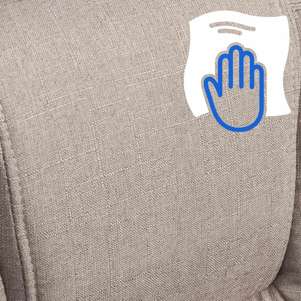 Pieds antidérapants pour Fauteuil de bureau sur roulettes largeur d'assise XXL en tissu taupe et métal chromé 10_0002420