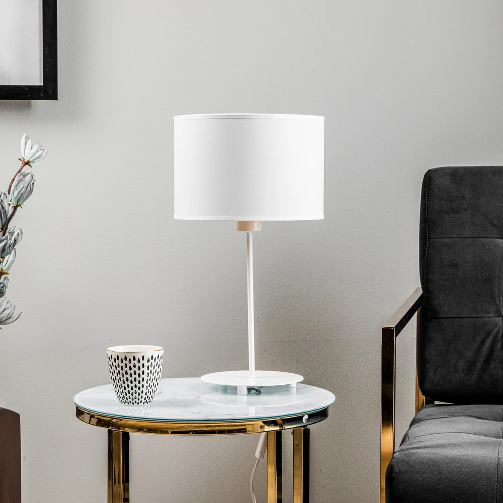 Pieds antidérapants pour Lampe à poser Roller, blanc/doré, hauteur 50 cm